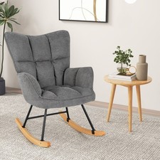 Contemporary linen rocking - contemporary,