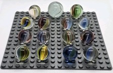 15 x Vintage Marbles - French European German Sparkler. Good Condition Sparklers