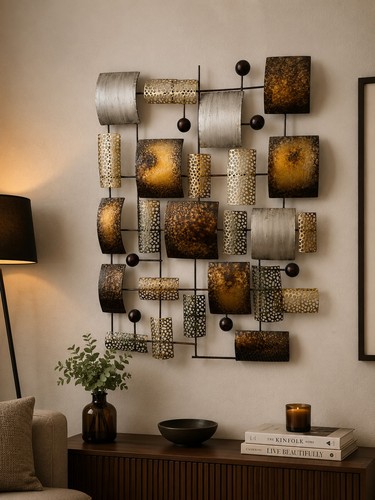 Modern metal wall art - wall,