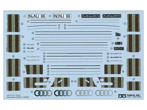 Tamiya decals for 24 audi - tamiya's,