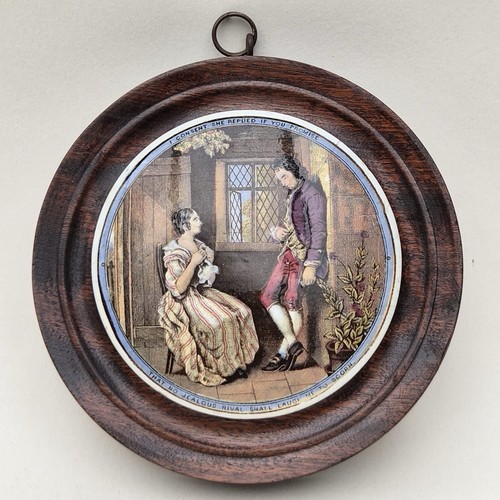 Victorian prattware pot lid - pot, i