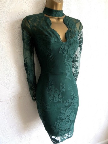 Lipsy green lace bodycon - lipsy,