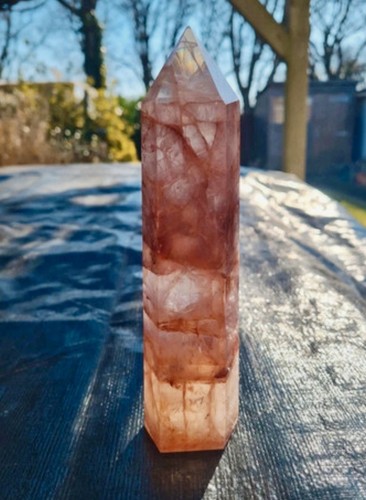Large fire quartz hematoid - large, (hematoid