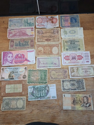 Vintage world banknotes - vintage,