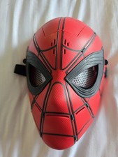 spiderman half eye closing plastic mask helmet with voices built in