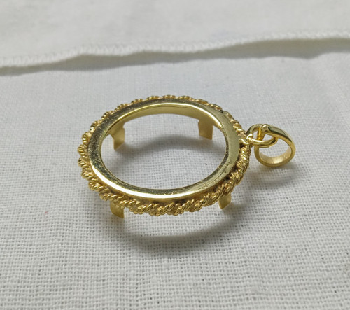 Gold spiral chain - gold,