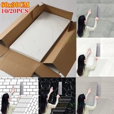 20 Pack Self-Adhesive Marble Tiles Sticker Stick On Wall Floor Kitchen Bathroom