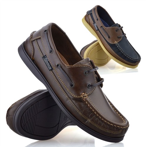 Mens leather boat deck lace - boat,