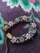 Michal Negrin Beautiful Floral AB Crystal Bracelet.