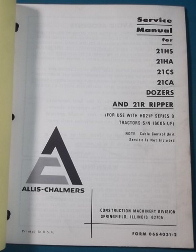 Allis chalmers 21hs - chalmers,