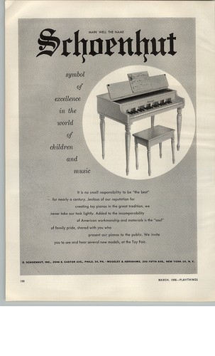 1956 paper schoenhut toy - ad,