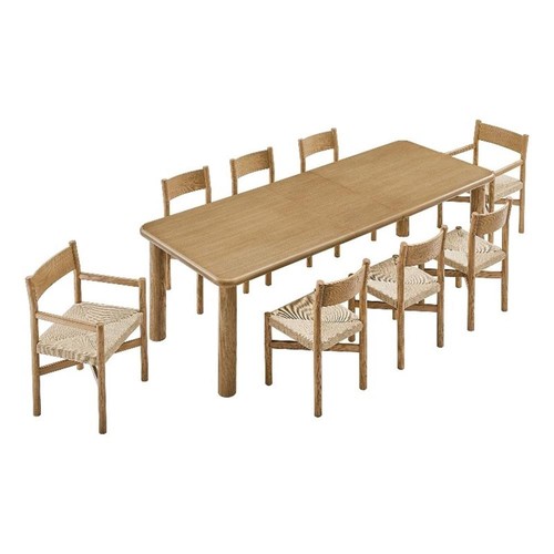 Alvia piece oak wood - 9-piece,