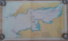 English Channel marine nautical map
