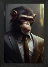 Monkey Suit Animal Framed Wall