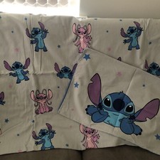 Disney Stitch & Angel Brushed Cotton Reversible Single Duvet Set. George Home