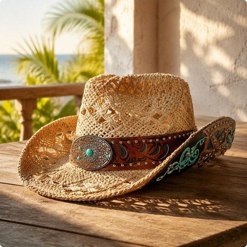 Embroidered cowboy hat - cowboy,