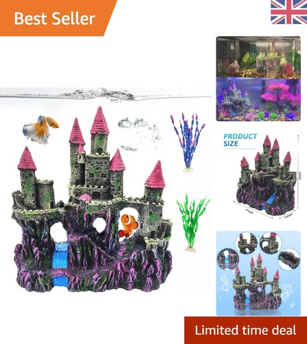 Pink resin castle - pink,
