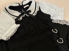 Liz Lisa, Jirai Kei, Black Ribbon Lace Wrap One-piece Dress Gothic Kawaii Lolita
