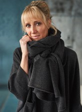 CASHMERE CHARCOAL SCARF Thick