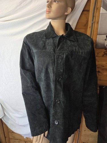 Black suede jacket - jacket, m