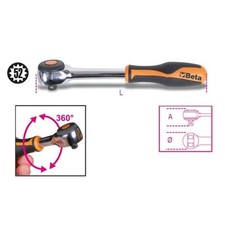 Beta 3/8" Drive Reversible Ratchet With Rotating Handle 52 Tooth Mechanism
