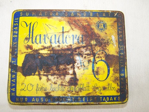 Old cigarette tin - tin, box