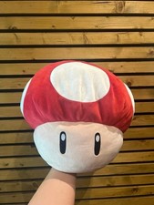 Super Mario Kart Mushroom Club Mocchi Mocchi Plush Toy Squish Teddy Stuffed Red