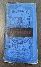 Vintage Bartholomew’s Cloth Map Of Cheshire