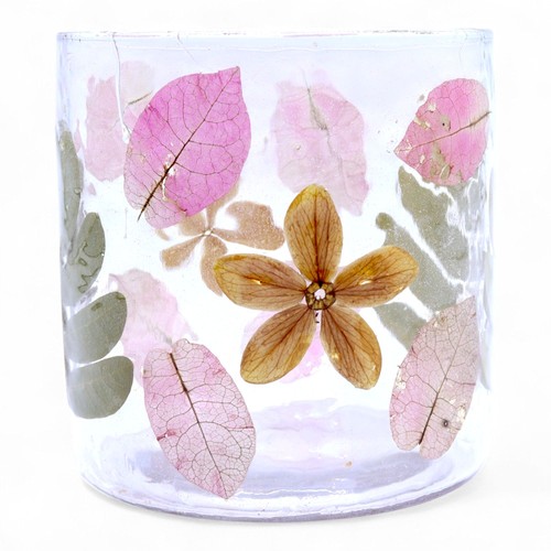 Clear glass pillar candle - glass,