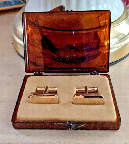 Vintage plain gold cuff - , links