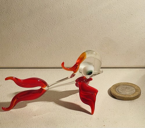 Vintage pirelli glass fish - vintage, red