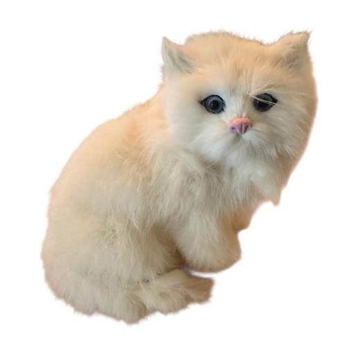 Realistic white persian cat - white,