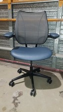 Humanscale Liberty Task Chair Graphite Leather Seat Arm Computer Home Mesh Aeron