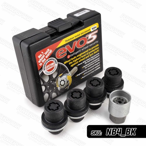 Black locking wheel - nuts, and
