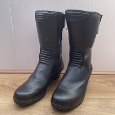 Ladies Oxford Black Motorcycle Boots Motorbike Biker Waterproof CE Rated 8 UK 
