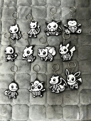 White printed skeleton - ,
