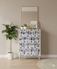  Vintage Chest of Drawers, Blue and White,  Portobello Parade. 