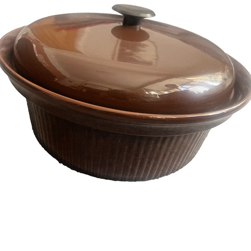 Casserole dish with lid ribbed - with,