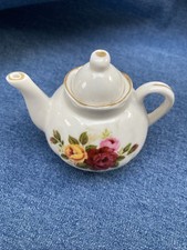 Miniature Teapot Ceramic Floral