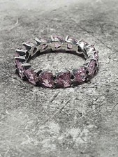 Pandora Eternity Pink Hearts Ring Size 52 Used
