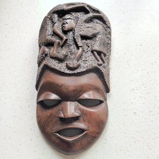 Hand Carved Wooden Face