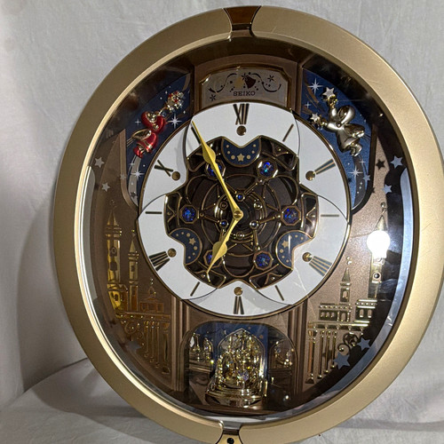 Seiko qxm498grh round musical - seiko,