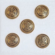 5 Coat of Arms Buttons 21mm