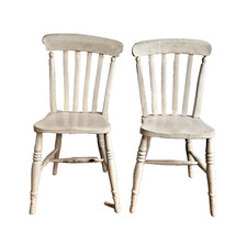 Victorian Pair Painted White