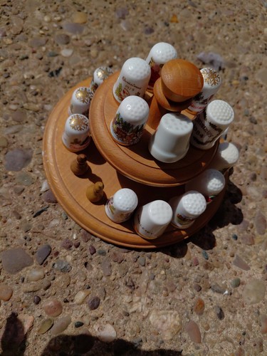 Vintage porcelain thimble - vintage,