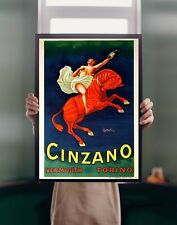 Cinzano 1910 POSTER PRINT Cappiello Art Nouveau A5A1 Torino Vintage Wall Art