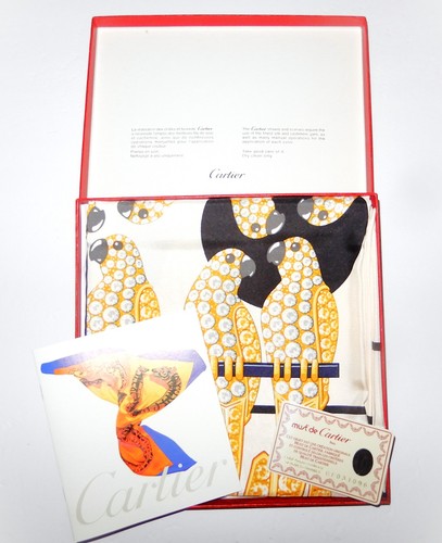 Vintage cartier silk scarf - cartier,