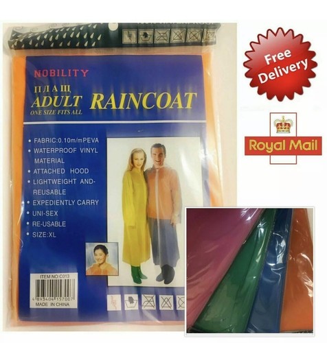 Reusable unisex hooded rain - unisex,