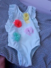 Marks and Spencer Baby Girl cute aqua Swimming Costume 3-6 months 