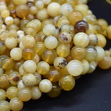 Yellow Opal Round Beads - 4mm